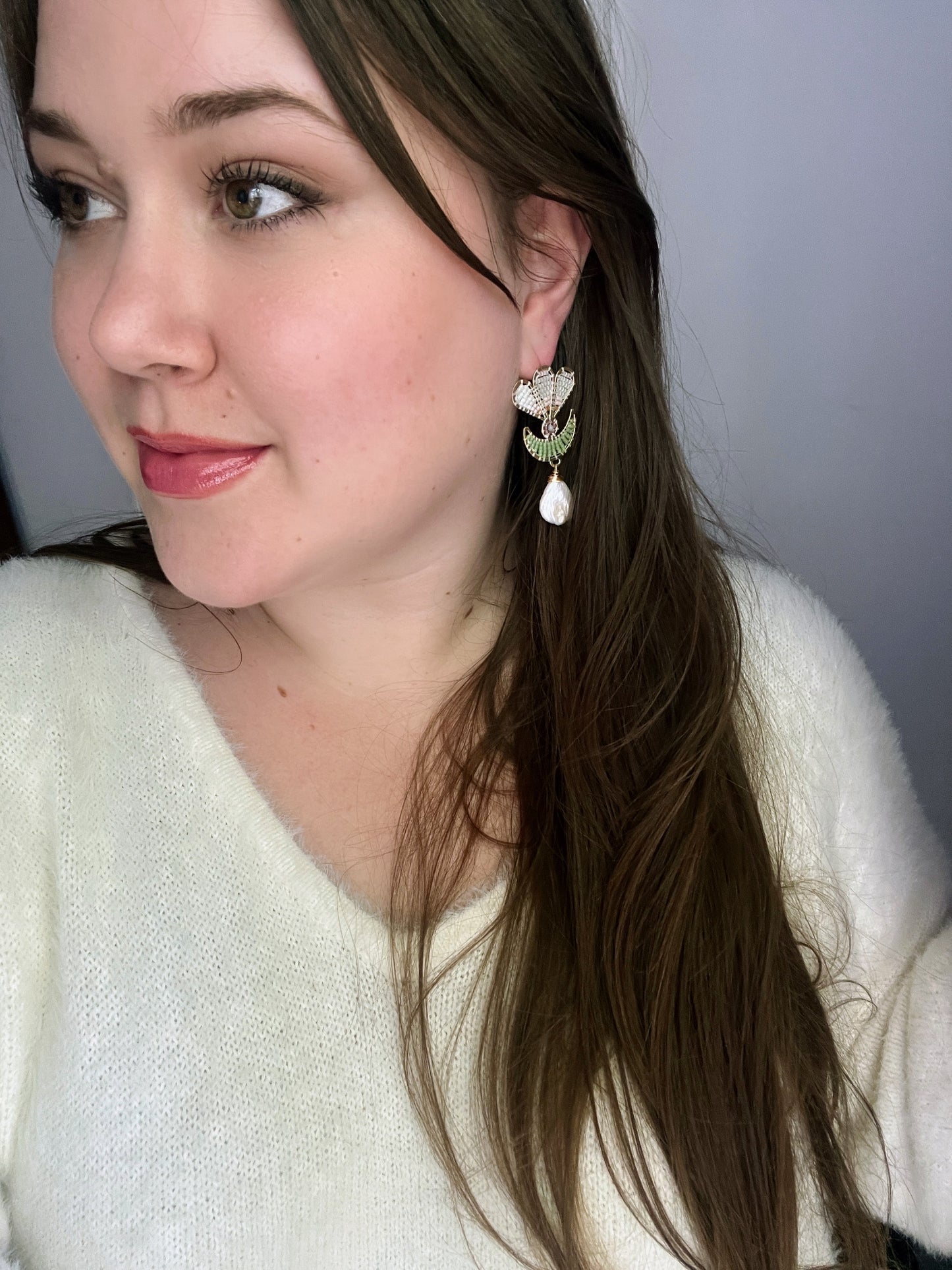 Moon Flowers with Pearls