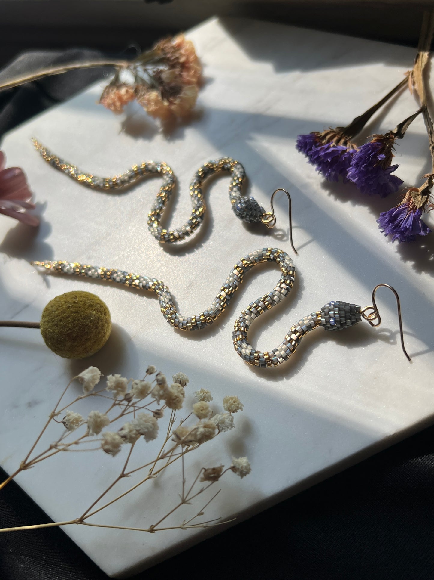 Shimmering Snakes in Rustic Grey