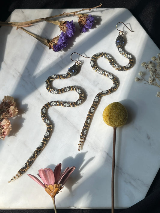 Shimmering Snakes in Rustic Grey